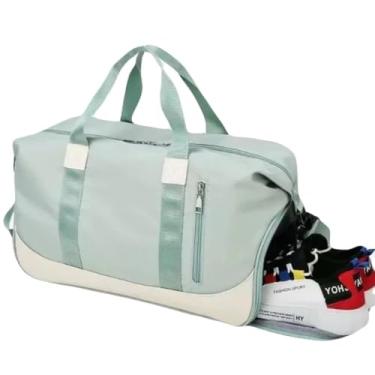 Imagem de Bolsa Mala Esportiva Masculina Feminina para Academia Viagem Com Porta Tênis Praia Clube Prática De Esportes Premium STECRIS (Verde)