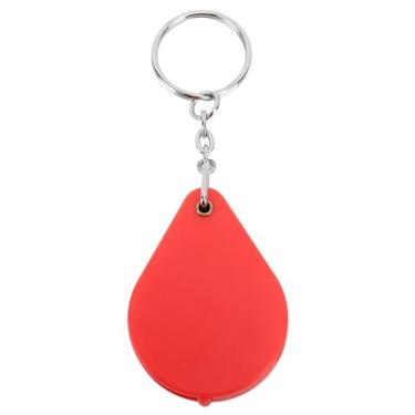 Imagem de Chaveiro Com Lupa de Ampliação 10X, Mini Lupa Portátil de Bolso Com Chaveiro, Capa Dobrável Protetora para Leitura Ao Ar Livre (vermelho)