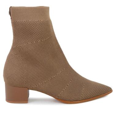 Imagem de Bota Feminina Carrano Knit Marrom Honey - 716008-Feminino