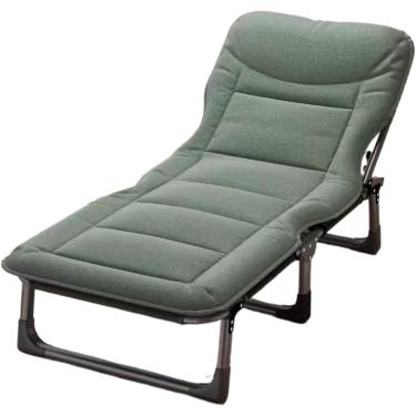 Imagem de Cama Portátil Para Adultos Acampando, Algodão De Alta Densidade Estável Ajustável Em Carga, Berços Para Adultos, Para Viagem Ao Ar Livre Em Casa, Green, 170 * 56CM
