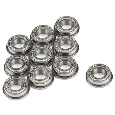 Imagem de 10 peças mini rolamentos de aço mini rolamentos metal duplo blindado flange rolamentos rígidos de esferas para motor 8x16x5mm