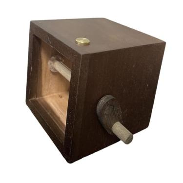 Imagem de Wswqop Álbum de fotos Flipbook Imagem Flip Box Caixa de memória de fotos Máquina de animação de com movimento manual para eventos de casamento em feriados, Noz