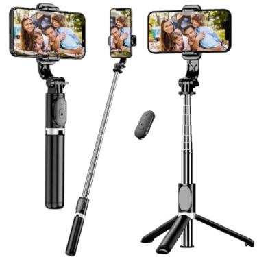 Imagem de Bastão Tripé Bluetooth Multifuncional com Selfie 360º Compacto Estável e com Controle Remoto Dobrável Pau De Selfie Bluetooth 3 em 1 Celular Câmera Selfie Stick Premium
