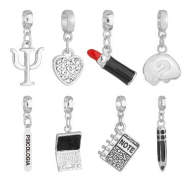 Imagem de Berloques Psicologia Psicóloga Banhado a Prata 925 - Work Semijoias, B