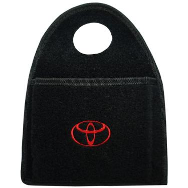 Imagem de Lixeira Lixinho Automotiva Carro Carpete Logo Bordado para Câmbio Preta