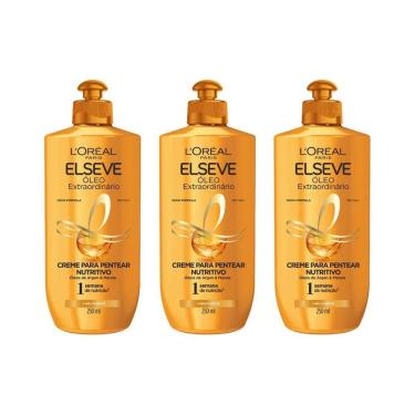 Imagem de Creme Para Pentear Elseve 250Ml Oleo Extraordinario - 3Un