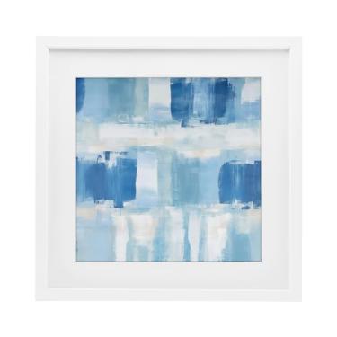 Imagem de Stupell Industries Impressão emoldurada branca azul e branca Visionaries sob o vidro por Irena Orlov, 33 x 33