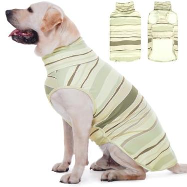 Imagem de ROZKITCH Suéter de cachorro com orifício para trela, colete de lã elástico, roupas de inverno para animais de estimação, moletom quente de lã com gola rolê para XXXX-Grande Doberman, Dogue Alemão