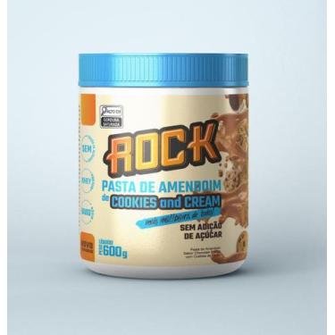 Imagem de Pasta de Amendoim Com Whey 600g Zero Açúcar Sabor Chocolate Belga Rock