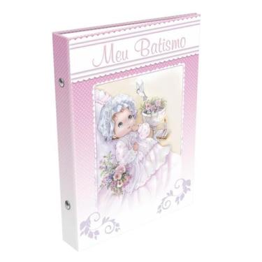 Imagem de Album De Fotos 15X121/40 Batismo Igreja Menina Rosa Pastel - Clip