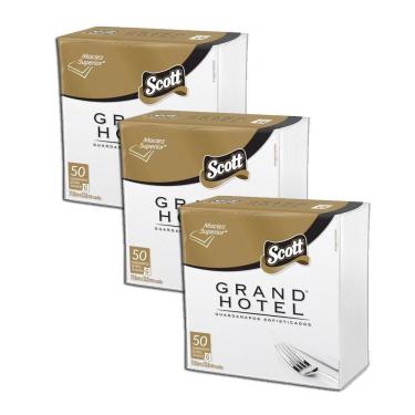 Imagem de Guardanapo Scott Grand Hotel 50 Folhas Duplas 23X21 Kit 3