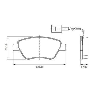 Imagem de Pastilha Freio Convencional Dianteira Com Alarme Sistema Bosch Bb509B 
