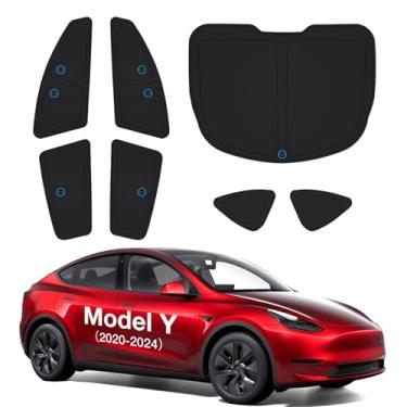 Imagem de Wigoo Toldo lateral 2025 Upgrade Tesla Model Y para Telsa Model Y (2020-2024), sem proteção contra vento frontal não serve para lançamento do novo modelo Y