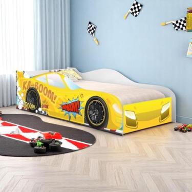 Imagem de Cama Kaboom Solteiro 197cm x 92cm KMCB - Amarena Móveis, Amarelo