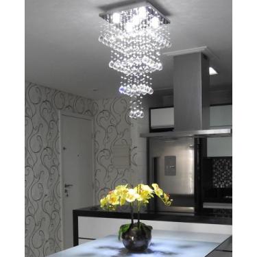 Imagem de Lustre para sala,cristal legítimo k9,Base 38x38 cm com até 1,20 mts al