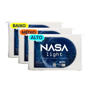 Imagem de Kit Travesseiros 3 Nasa Light Alto, Médio e Baixo Sonos