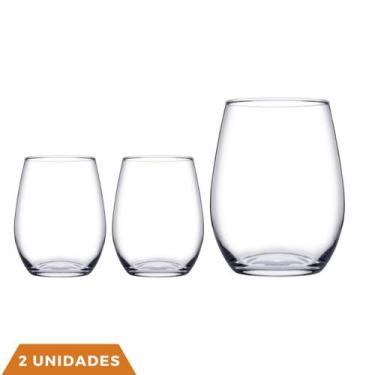 Imagem de Kit 2 Copos De Vidro Transparente Redondo Amber 440ml - PASABAHÇE, Amb