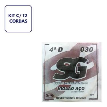 Imagem de Corda P/violao 4a Re Encapada Bronze Pct C/12 Sg 5277