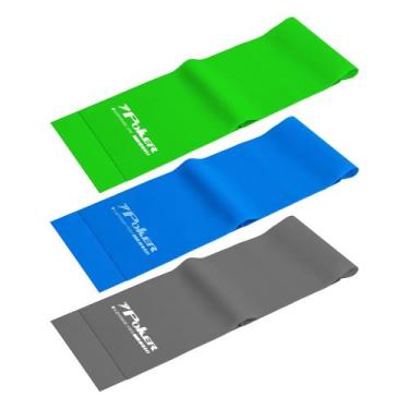 Imagem de Kit Com 3 Faixas Elásticas Poker Leve/Média/Forte 1200x150x0.4/0.5/0.6