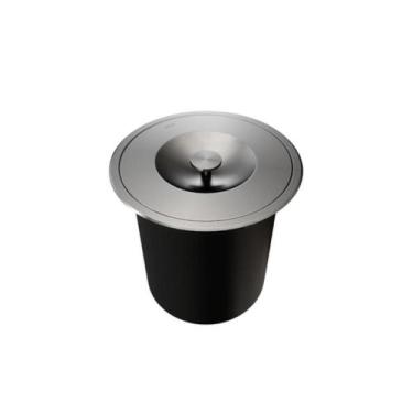 Imagem de Lixeira de Embutir Redonda 6L Docol Aço Inox Escovado