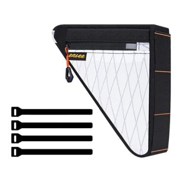 Imagem de predolo Bolsa Triangular para Bicicleta, Bolsa para Quadro de Bicicleta, Bolsa Impermeável para Câmara de Ar, com Alças, para Bicicletas de Estrada, Ciclismo, Branco