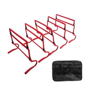 Imagem de Zxpjkyu 5x Barreiras de Agilidade, Melhoria de Velocidade Ajustável para Futebol, Basquete, Corrida, Indoor E Outdoor, Vermelho