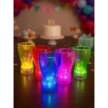 Imagem de Combo 5 Copo LED Colorido Pisca Sortido Festa Lembrancinha - Crgfestas
