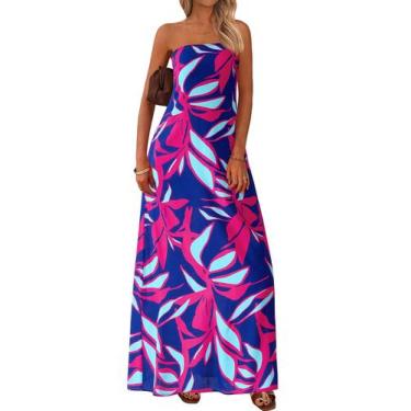 Imagem de Vestido longo MASCOMODA Summer Boho Floral Tube Top GG