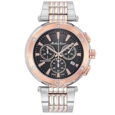 Imagem de Mathey Tissot Relógio masculino Neptune Chrono com mostrador preto - H912CHRN, Preto