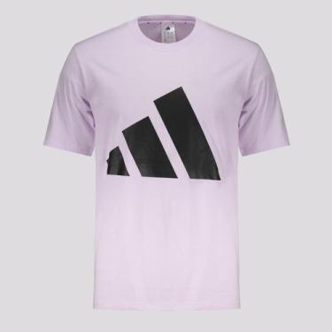 Imagem de Camiseta Adidas Big Logo Lilás e Preta, G