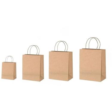 Imagem de Sacola Papel Kraft Alça Parda E Coloridas Lembrancinhas Presentes Caixa(GG / 10 UNIDADES 39x32x16)