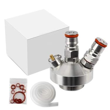 Imagem de Mini Keg Dispenser Double Ball Lock, Spear Stainless Steel Beer Growler Spear with 30cm Silicone Hose for 2-10L Keg