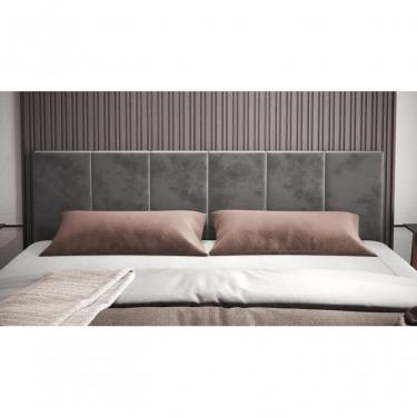 Imagem de Cabeceira King Clara 1.95 Almofadada Sued Cinza