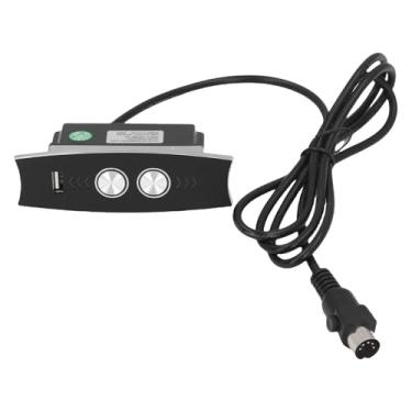 Imagem de POCREATION Controle Elétrico de Recliner Interruptor de Mão Controlador de Sofá Elétrico 5 Pinos Carregamento USB LED Iluminado para Cadeira Reclinável Elevatória Cadeira de Rodas Com (Preto)