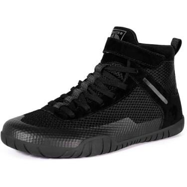 Imagem de Sapatos de luta livre masculino boxe tênis fitness sola zero queda, preto, 43 EU Weit