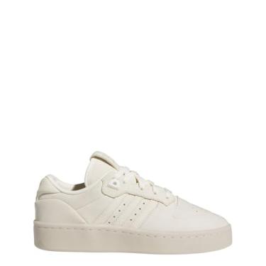Imagem de adidas Tênis masculino Creamwht/Al Rivalry LUX Low W branco creme, branco/alumínio, tamanho 37, Preto, 7.5 Wide