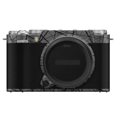 Imagem de X-M5 Adesivo de câmera anti-arranhões revestimento protetor de corpo película protetora capa para FujiFilm X-M5 XM5 (cinza cruzado + preto matriz)
