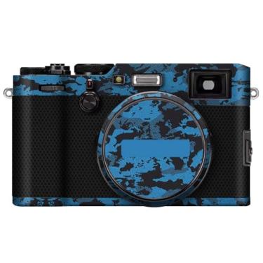 Imagem de X100F Película de câmera antiarranhões para FujiFilm X 100F Película protetora de vinil revestimento acessórios de fotografia adesivo X-100F (azul cavaleiro)