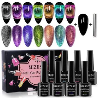 Imagem de Conjunto de esmaltes MIZHSE 9D Gel para olhos de gato com efeito magné