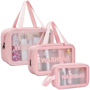 Imagem de Bolsa de higiene pessoal de viagem DAPOWER Matte Translucent para mulh