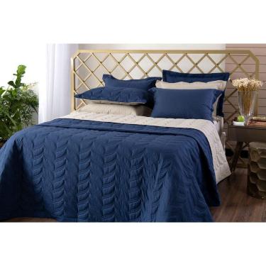 Imagem de Cobre Leito Santorini Lavive King Marinho/Chocolate