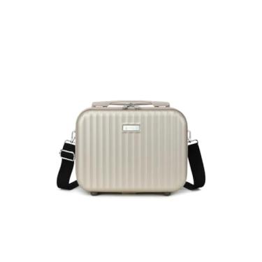 Imagem de Frasqueira de Viagem Maleta Necessaire Mala De Mão Bordo (Dourado)