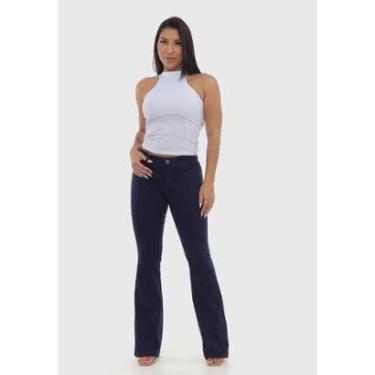 Imagem de Calça feminina Boot Cut 7825 Azul Marinho-Feminino