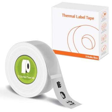 Imagem de Rongta Fita adesiva R5, 14 x 40 mm (0,55 "x1,57"), substituição de fita térmica laminada padrão, para escritório doméstico e pequenas empresas, 180 etiquetas/rolo (transparente, 1 rolo)