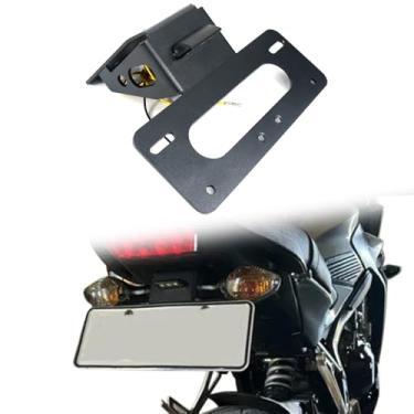 Imagem de Xitomer Eliminador de para-lama adequado para CB650F 2014 2015 2016 2017 2018 2019 2020 2021 2022 CBR650F, com luz de placa de licença LED, compatível com sinal de seta OEM/estoque