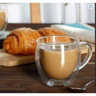 Imagem de Conjunto de 6 Xícaras de Vidro Duplo, 150ml, para Café e Chá, Borossilicato