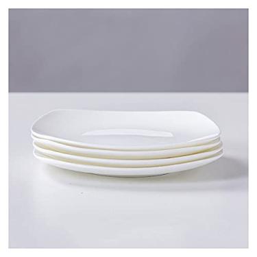 Imagem de Prato de serviço conjunto de pratos de jantar de cerâmica 20 cm 25 cm conjunto de pratos para salada, macarrão, pratos de sobremesa e aperitivo, forno de microondas, lavável na lava-louças (conjunto