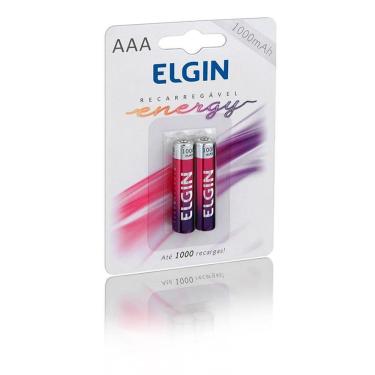 Imagem de Pilha recarregável AAA 1000MAH com 2 unidades Elgin