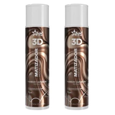 Imagem de Kit 2 Matizador 3D Mocha Milk Marrom Capuccino 300ml Magic Color - win