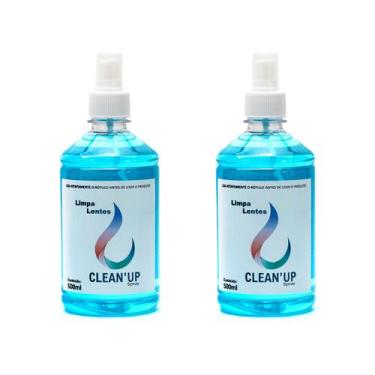 Imagem de Kit 2 Spray 500ml Limpa Lentes Óculos Tela Tv Celular Notebook - 20V